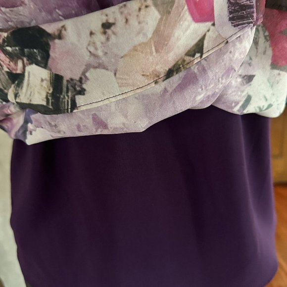 Alice + Olivia Silk Blouse Size XS Multi Crystal Jewel abstract Print - Picture 7 of 8